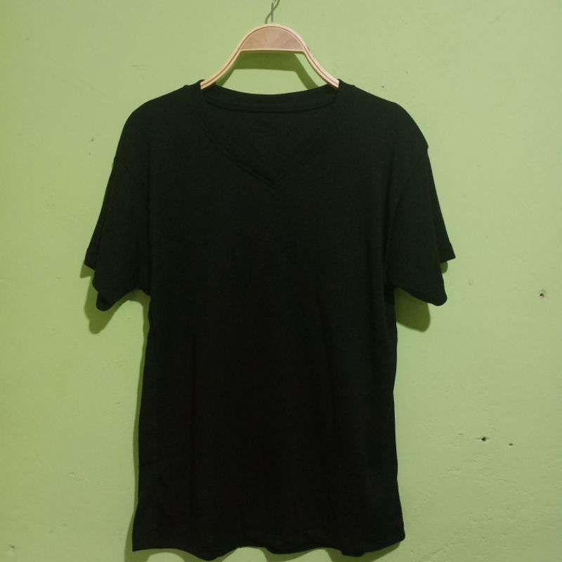Kaos lengan pendek rib (HITAM)
