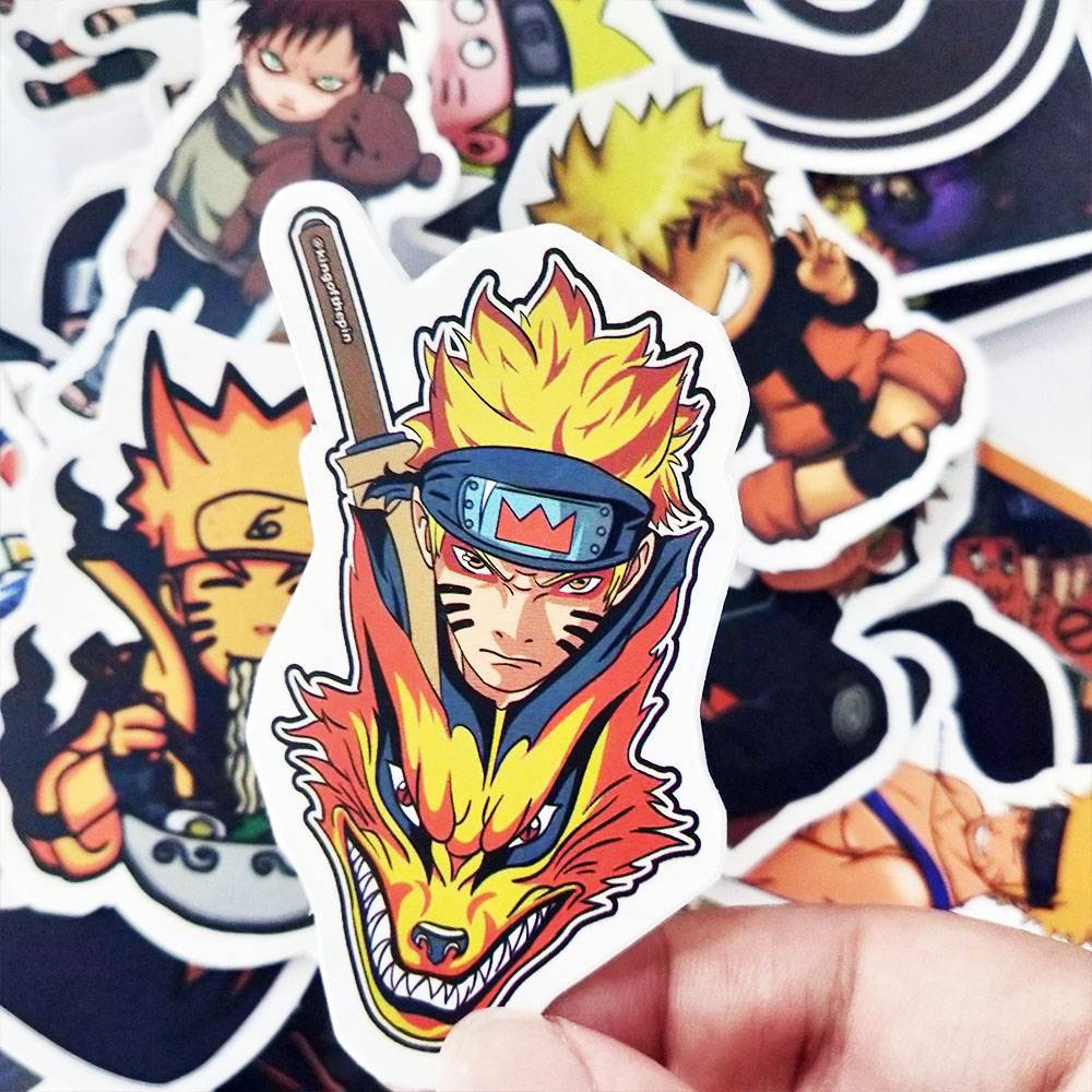 50pcs Cartoon Anime Naruto Handbook Stickers Luggage Laptop Waterproof Stickers