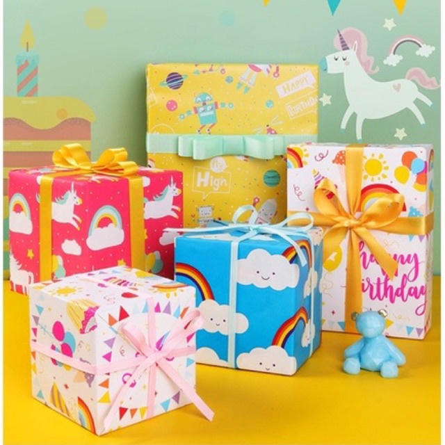

Gift wrapping jasa bungkus kado ultah per lembar