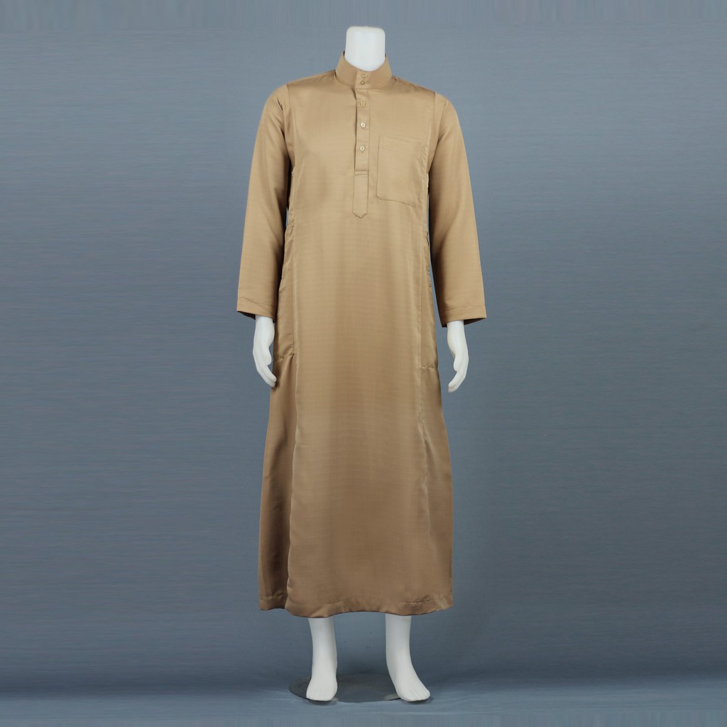 Farrasi Jubah Pria / Baju Muslim Pria-Coklat Susu