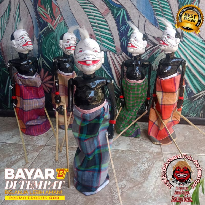 wayang golek wayang semar 45cm ada jambulnya