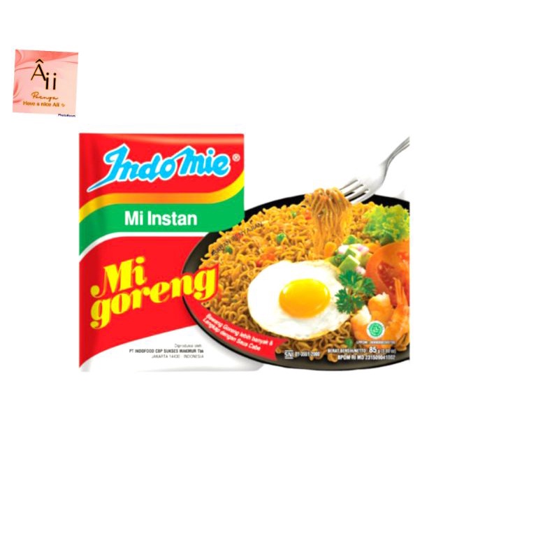 

ecer 1pcs Indomie mi instan mie goreng netto 85gr mie instan