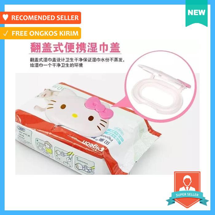 Wet tissue cover lid tutup tisu basah hello kitty / melody - tempat penyimpanan - tempat tissue