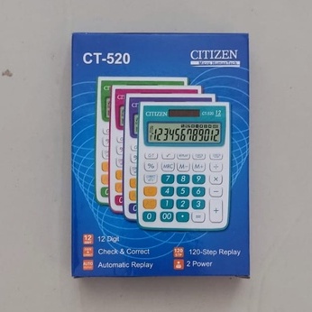 

Kalkulator Citizen CT 520 Calculator Alat Hitung 12 digit