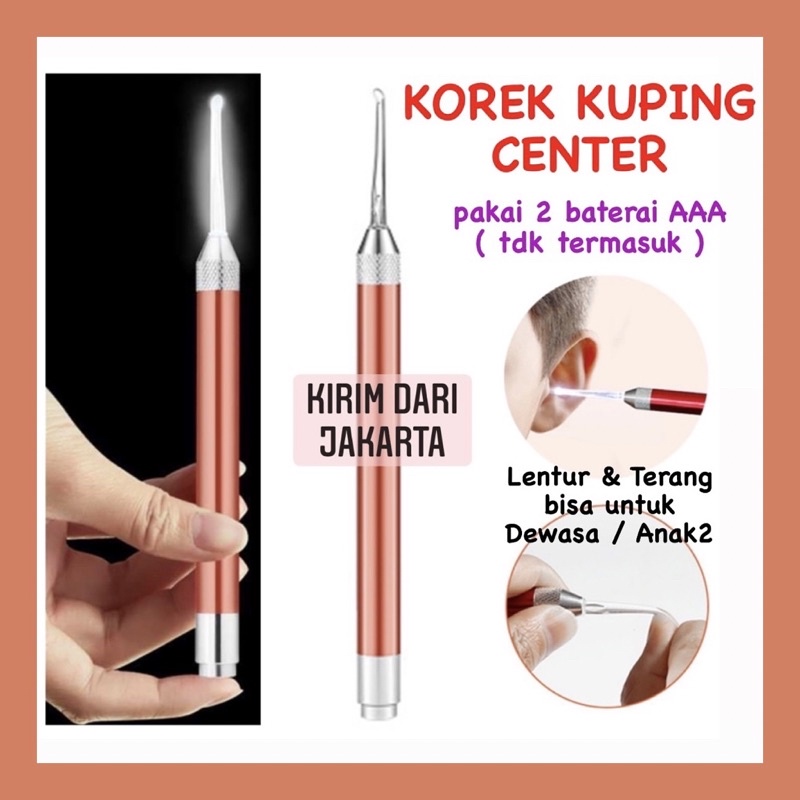 BISA COD KOREK KUPING LED SENTER KOREK KUPING SENTER PEMBERSIH KUPING BAYI DEWASA Korek kuping Anak korek kuping lampu