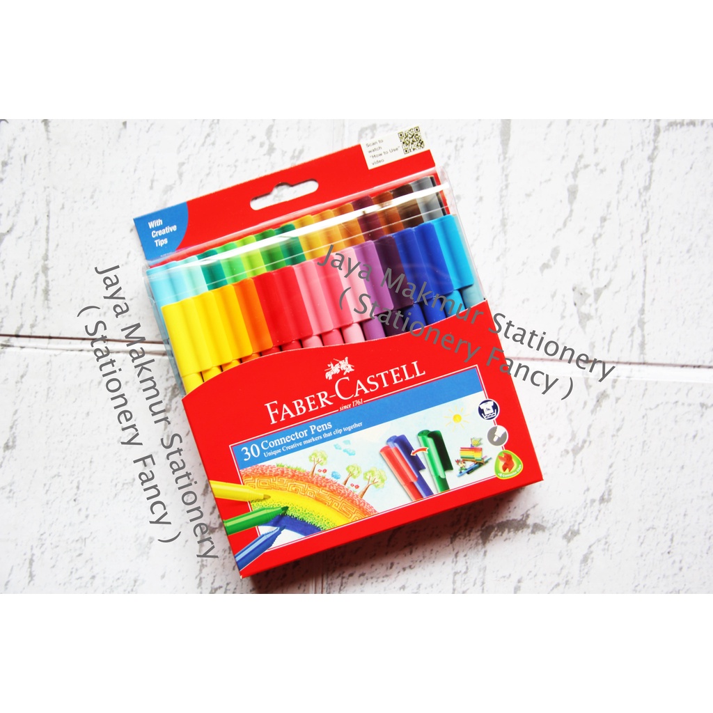 Connector Pen Faber Castell 30 warna Item 155051DVDCB (1 set)