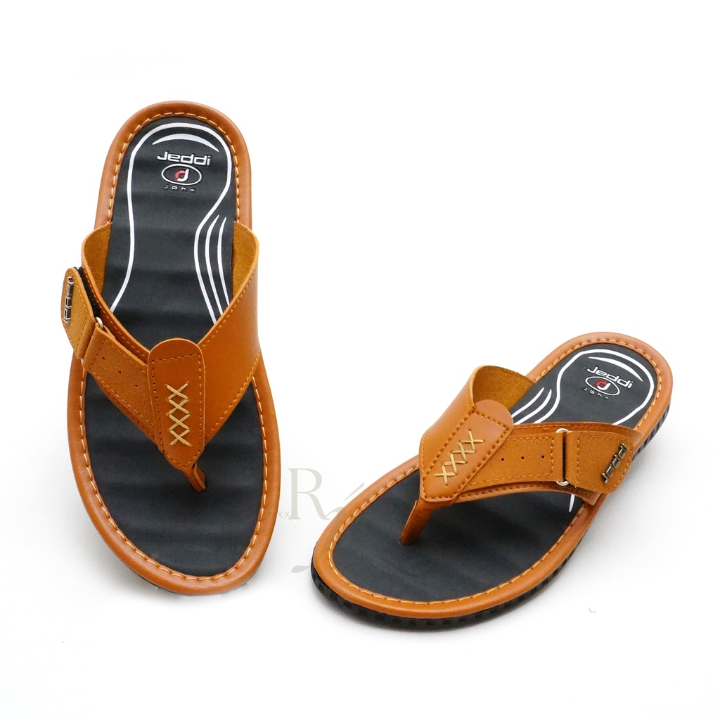 JEDDI [DPK 101] Sandal Jepit Pria Sandal Kasual Slide Sandal Kulit Laki-laki