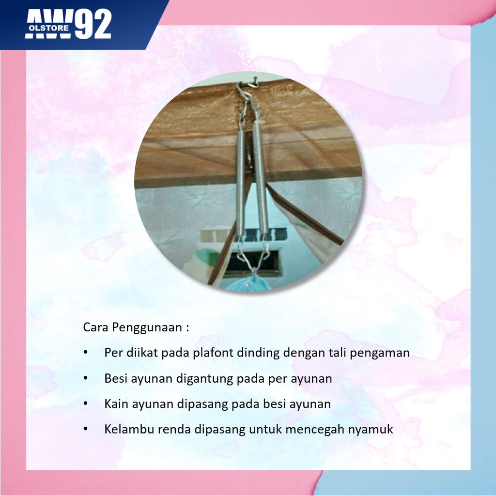 Ayunan Bayi Ayunan Kelambu Gantung Anak Perlengkapan Bayi Baru Lahir Ayunan Anti Nyamuk Murah AY01-4
