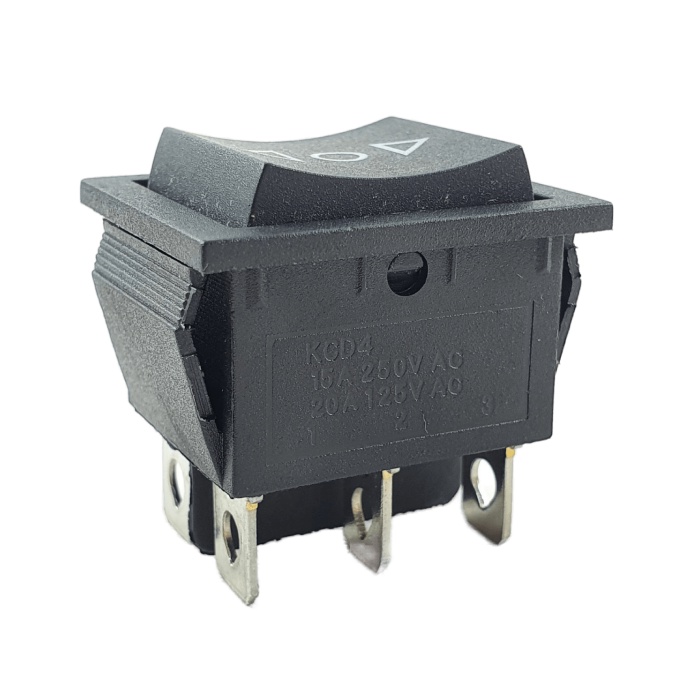 Saklar Spring Return 6 pin On Off On Tombol Rocker 3 Posisi KCD4 Power Switch 6pin