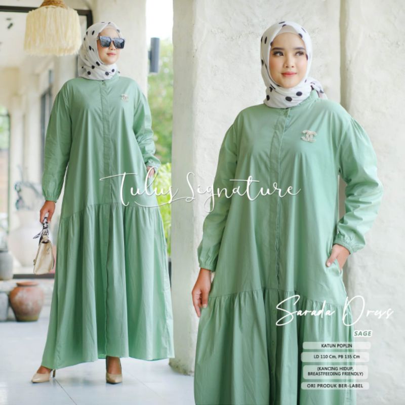 SARADA DRESS BY TULUS SIGNATURE / GAMIS POLOS MUSLIMAH / Dress wanita katun premium