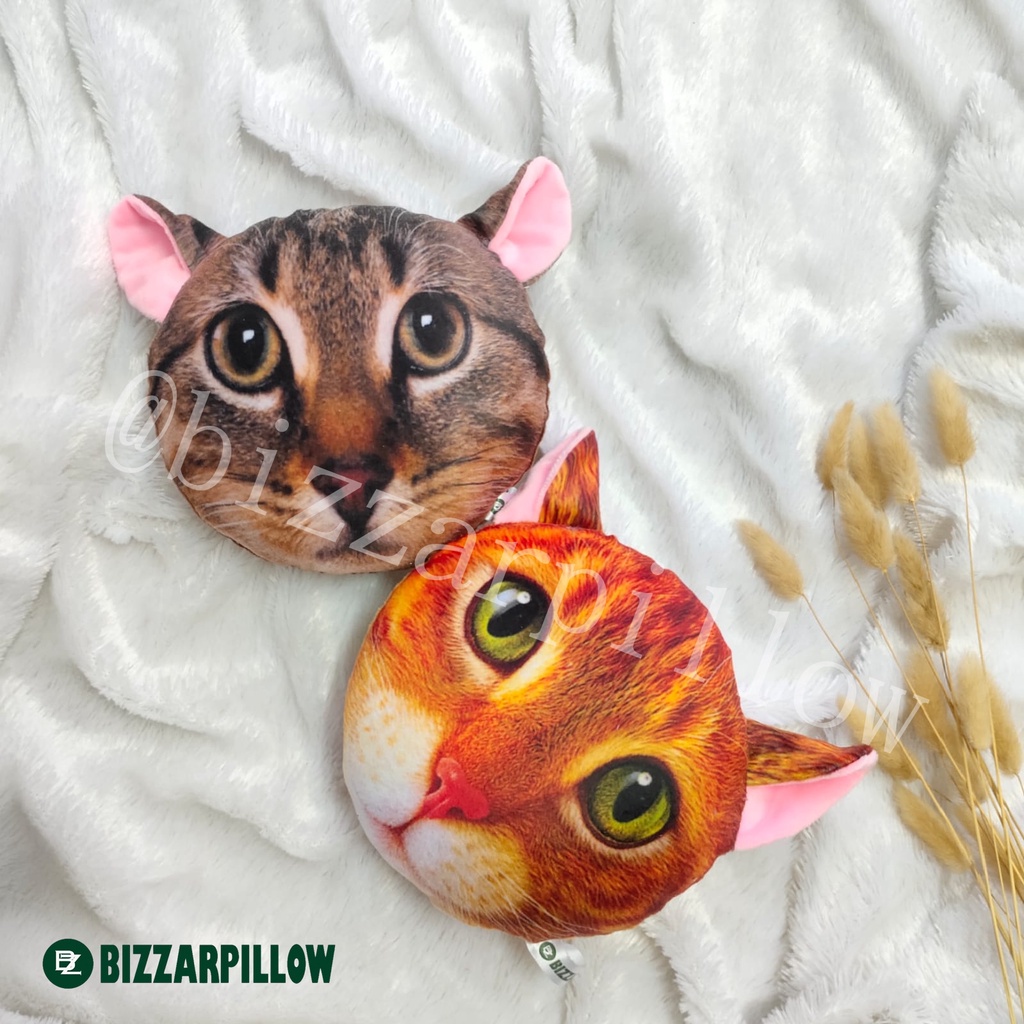 Bizzarpillow Bantal Kepala Kucing Rasfur size S BZ050