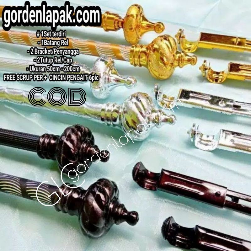 BATANG GORDEN/TIANG GORDEN/BESI HORDENG/ROLLET FULL SET MURAH MINIMALIS