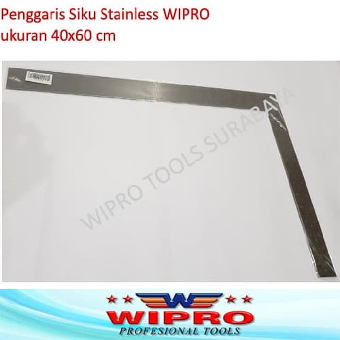 

Penggaris Siku Stainless Steel ukuran 40x60 cm Wipro