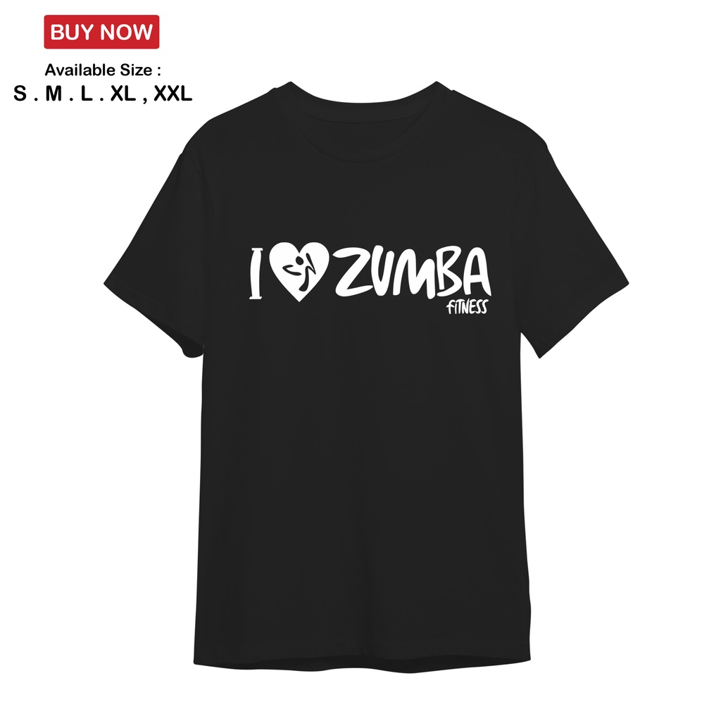 KAOS BAJU AEROBIC SENAM I LOVE ZUMBA OLAHRAGA KAOS SPORT TERLARIS