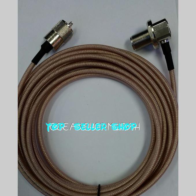 KABEL ANTENA TEPLON RIG MOBIL HT RG58 PLUS KONECTOR SIAP PAKAI 7METER