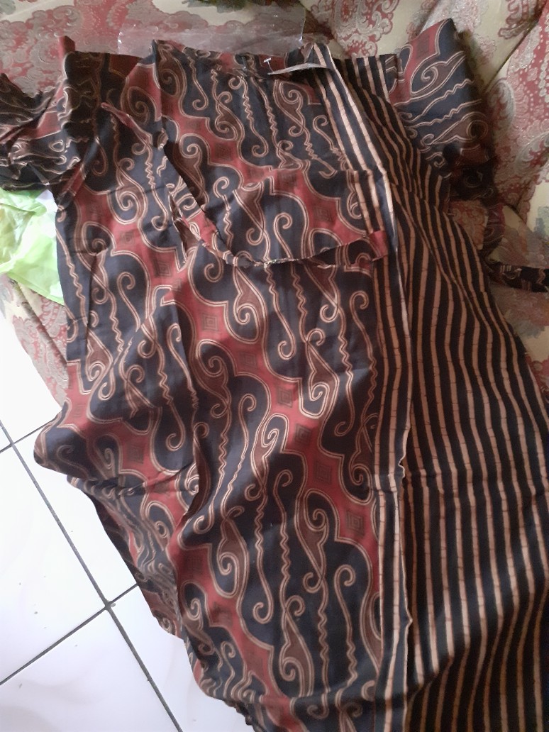Tey-17 Batik Wanita Asj Sa Hrb026 Kenongo Kemeja Tosca Pendek