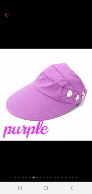 Topi Lipat Wanita Pelindung Sinar Uv Anti Uv Untuk Outdoor / Pantai