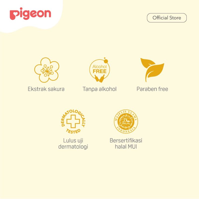 Pigeon Baby Wipes With Sakura Extract 50s - Tissue Tisu Basah Bayi Aman Untuk Tangan dan Wajah isi 50 Lembar