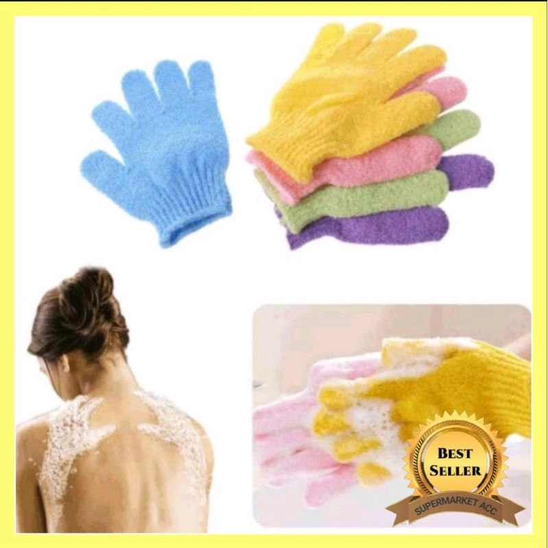 Sarung Tangan Mandi Scrub Scrubber Exfoliating Body Scrub Glove Spons