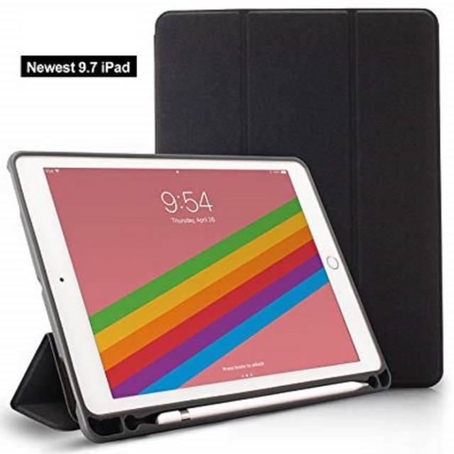 Smart cover apple pencil stylus holder new ipad 5 6 9.7  7 8 10.2 AIR 4 10.9 Ipad 10 2022 Flip case casing