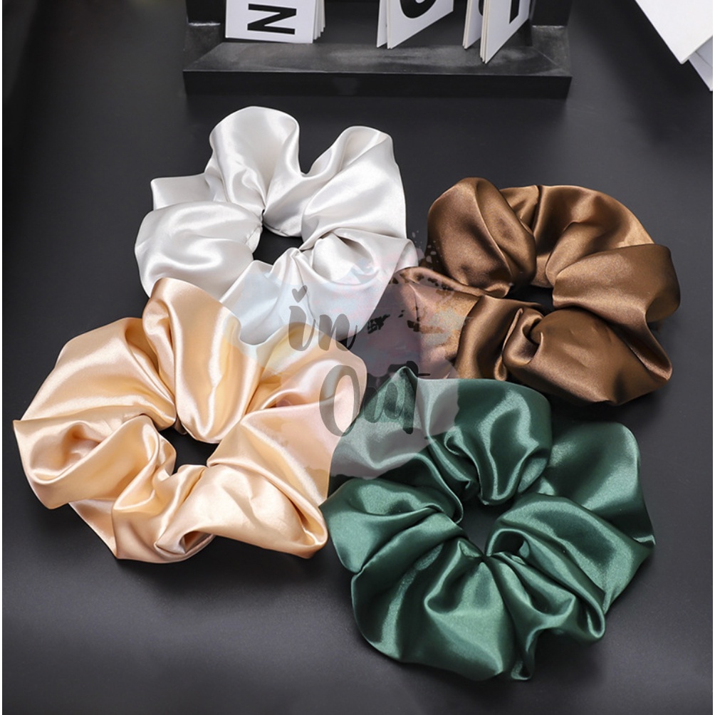 Scrunchie Ikat Rambut satin Ikat Rambut Cepol Hijab Scrunchie korea Fashion murah ACC10