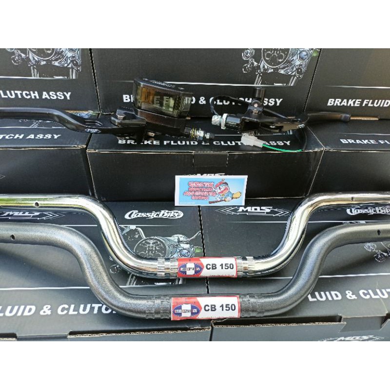 MASTER REM MEREK MOS SET HANDLE KOPLING MIRIP RCB DAN STANG STIR CB150R HITAM SAMA CROME