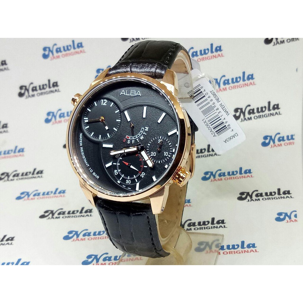 Alba Active A2A006X1 Dual Time Rose Gold - Jam Tangan Pria A2A006