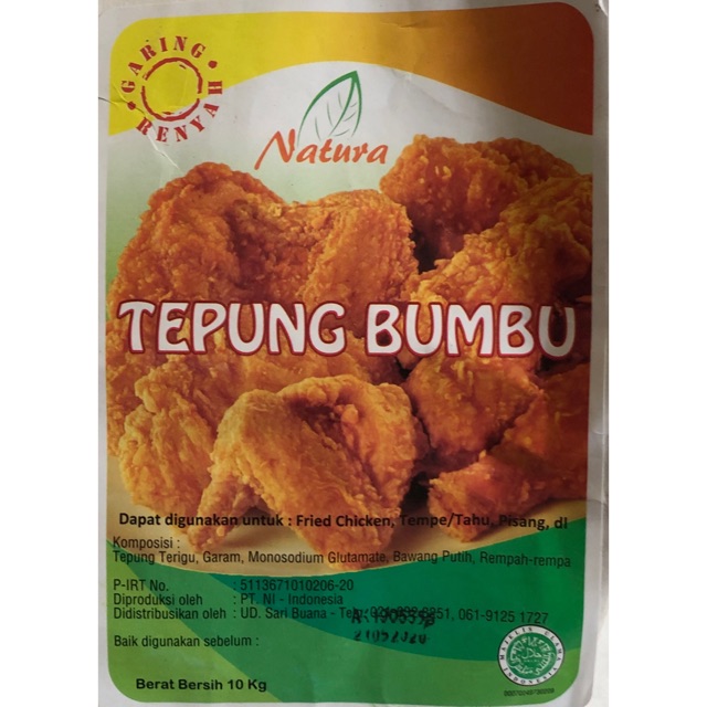 

Tepung Bumbu Kentucky / Tepung Bumbu Ayam Goreng Natura Repack 500gr