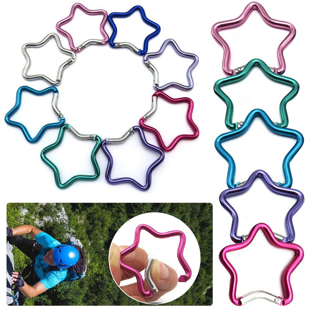 Nanas 6/12Pcs Tombol Panjat Acak Kualitas Tinggi Peralatan Keselamatan Paduan Carabiner