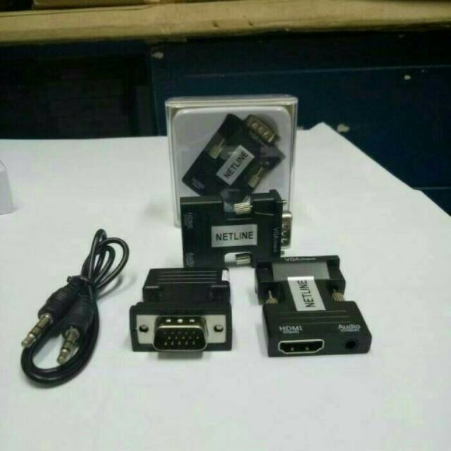 Netline Converter HDMI Female to VGA Male with Audio