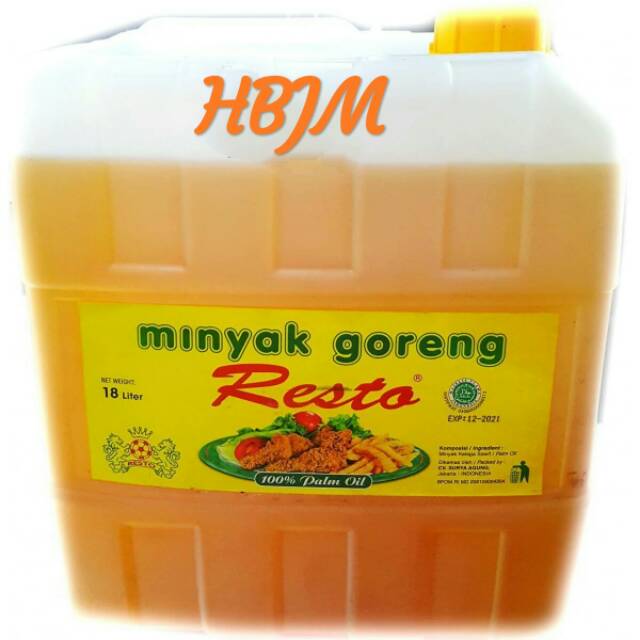 

Minyak Goreng Resto 18 Liter - Grade Bimoli - Medium
