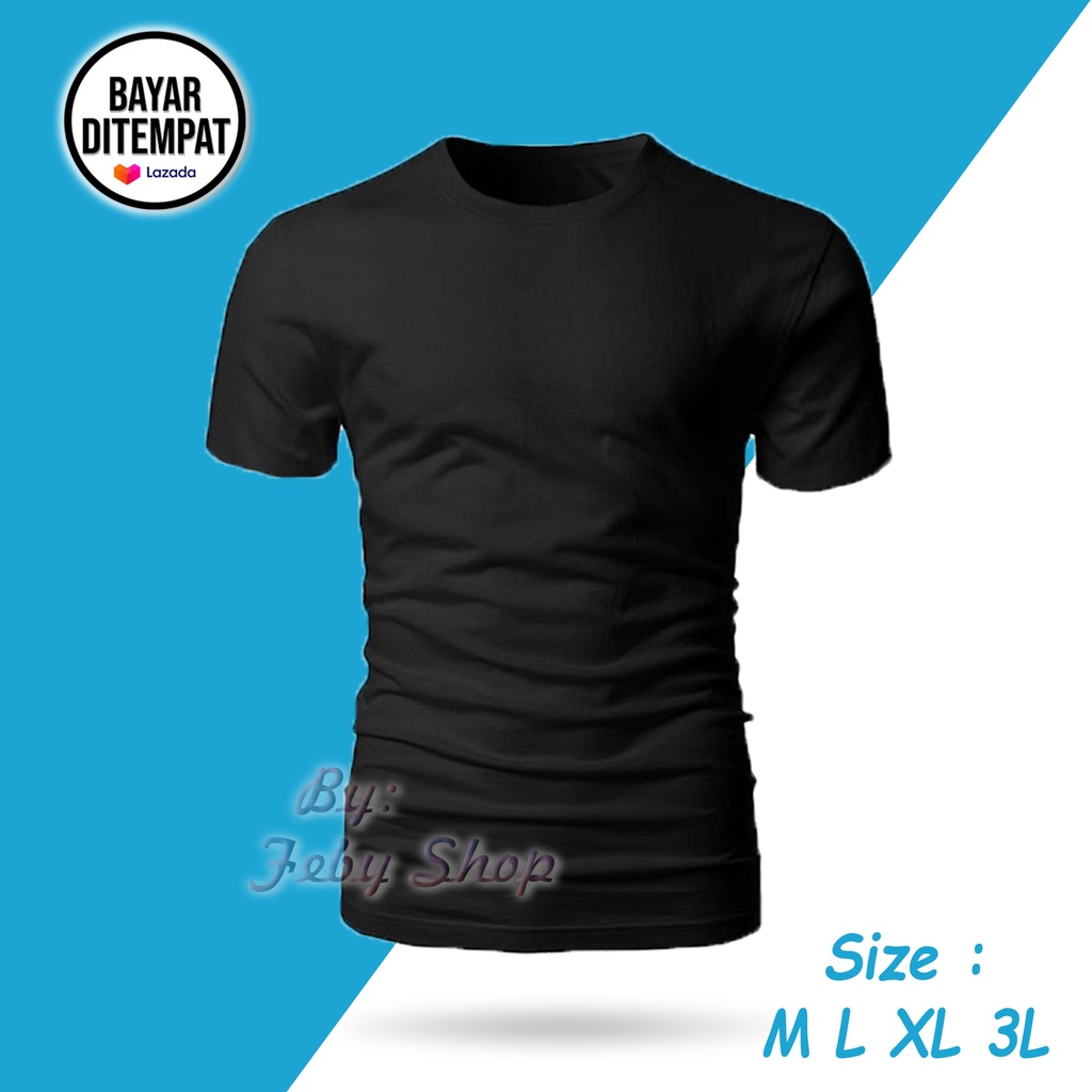 Kaos Oblong Pria Polos Putih Hitam Murah - Men's Athletic Wear