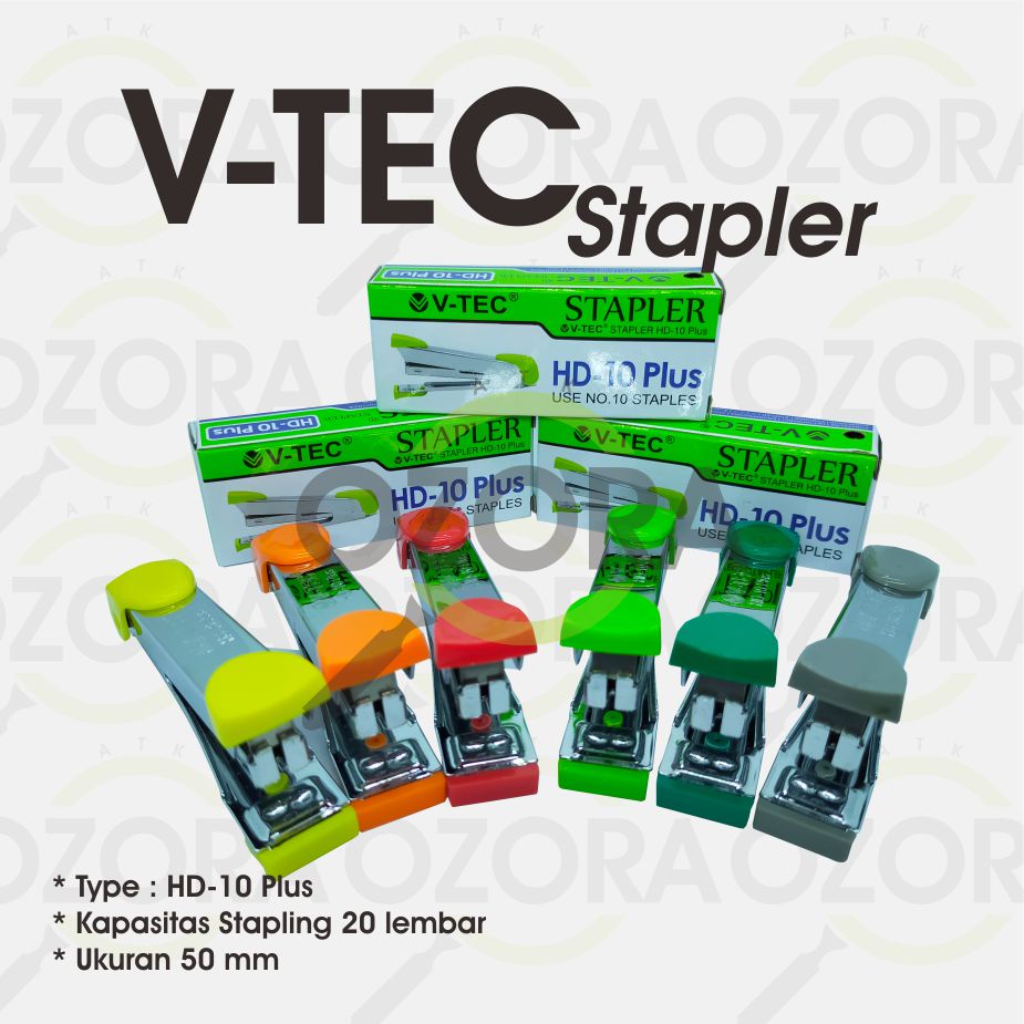 

Stapler Stepler Hekter Jepretan Kertas V-Tec HD 10 Plus