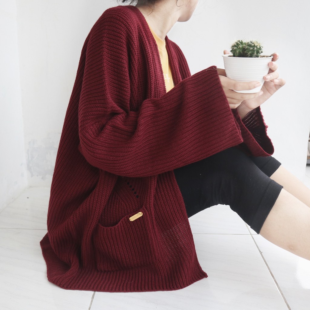 CHENA THEZELONICA OVER SIZE CARDIGAN RAJUT CHENA PREMIUM CARDIGAN RAJUT LEMBUT