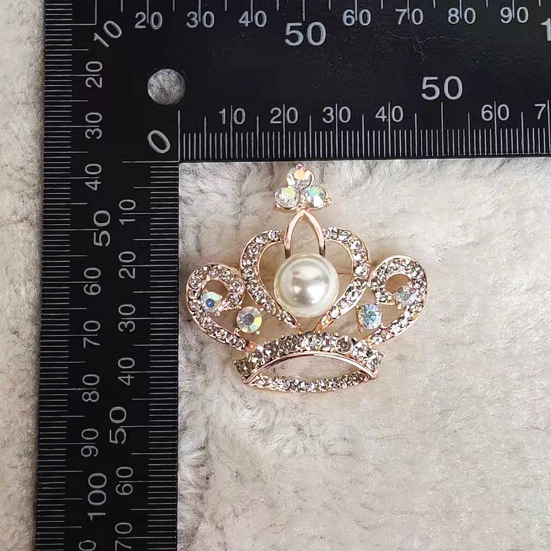 Candy Jewelry Fashion Korean Butterfly Brooches Gold Color Pearl Brooch Pins Rhinestone Breastpin for Women bros hijab-#27