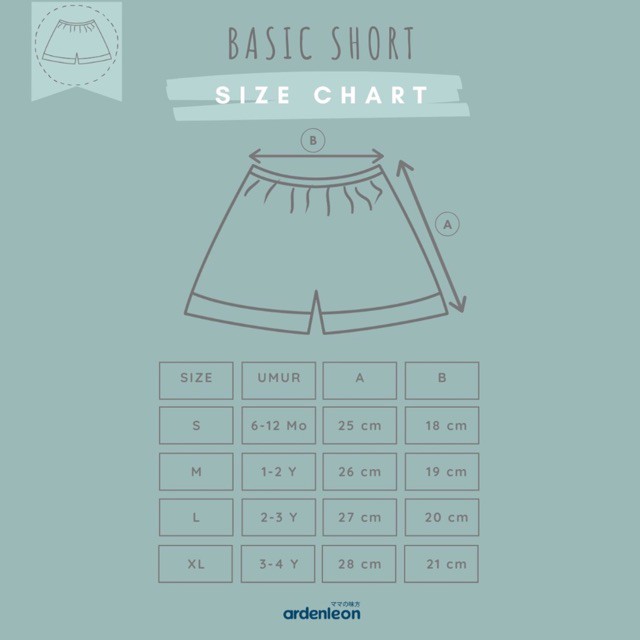 ARDENLEON Basic Short Unisex // Celana Bayi // Celana Anak // Unisex