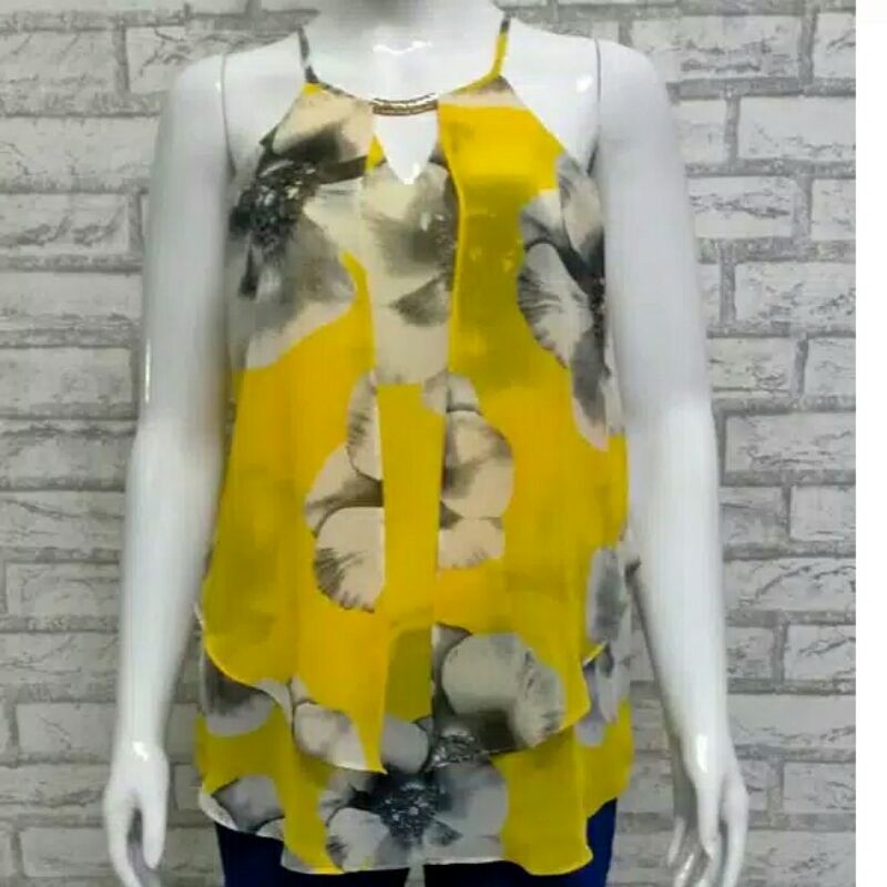 TOP. BLOUSE LADIES CEWEK LAYER ATASAN SHIFFON WANITA DEWASA ORIGINAL BRANDED