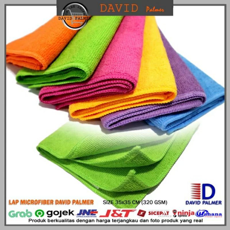 [COD] Distributor KAIN LAP MICROFIBER - David Palmer 35x35 untuk Helm motor mobil ibu rumah tangga