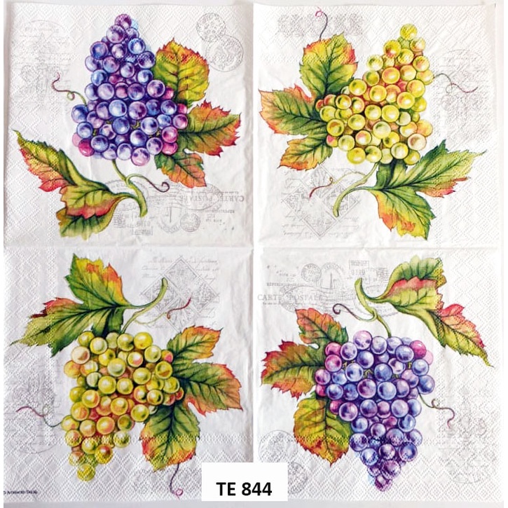 Tisu  Napkin Kerajinan  Decoupage Eropah 33X33 CM TE 844 TTS