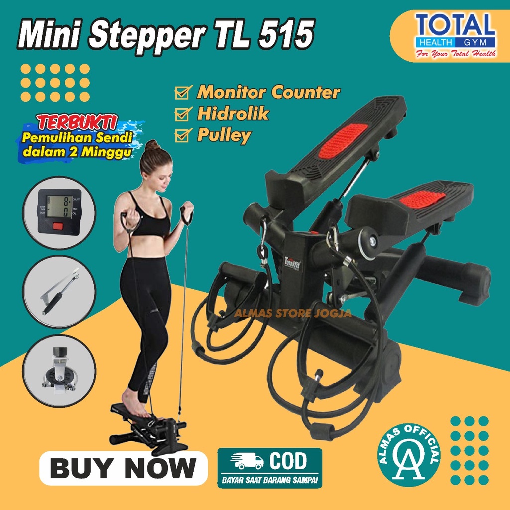 Olahraga Gym Outdoor Air Walker Alat Fitness Mini Stepper TOTAL TL-515 Air Walker CLIMMER 515 2 in 1