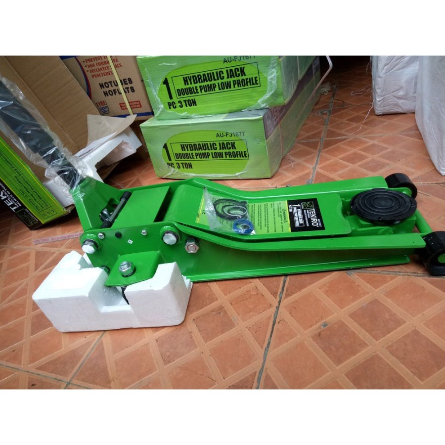 Tekiro Dongkrak Buaya Pendek Ceper 3 ton Double Hydraulic Jack ORI