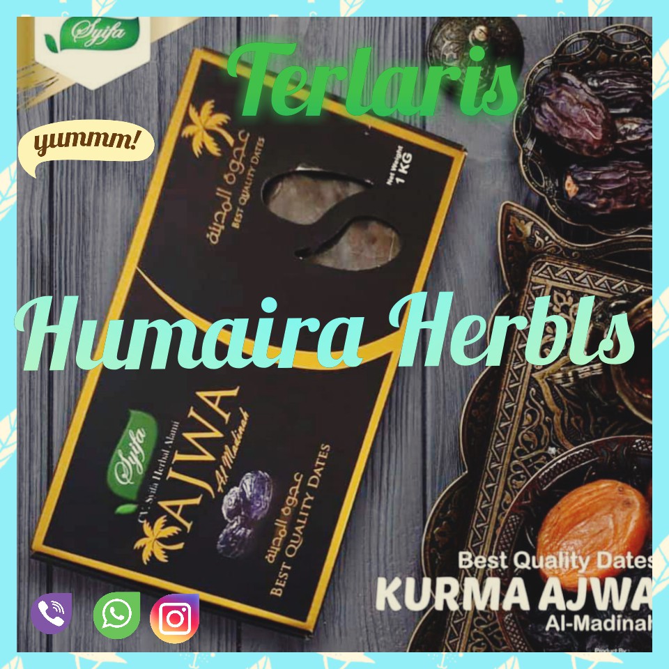 

TERLARIS Kurma Ajwa Nabi 1 Kg Asli Madinah Premium Quality