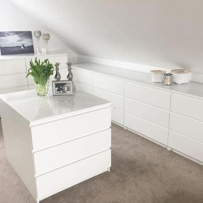 Salestok14- Ikea Malm Lemari 3 Laci, Putih