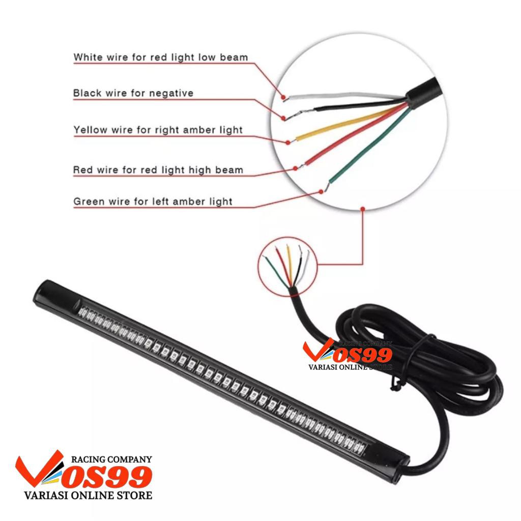 LAMPU LED STOP REM STRIP FLEXIBLE 20 CM REM STOP &amp; SEN BELAKANG MOTOR DAN MOBIL LAMPU PLAT NOMOR