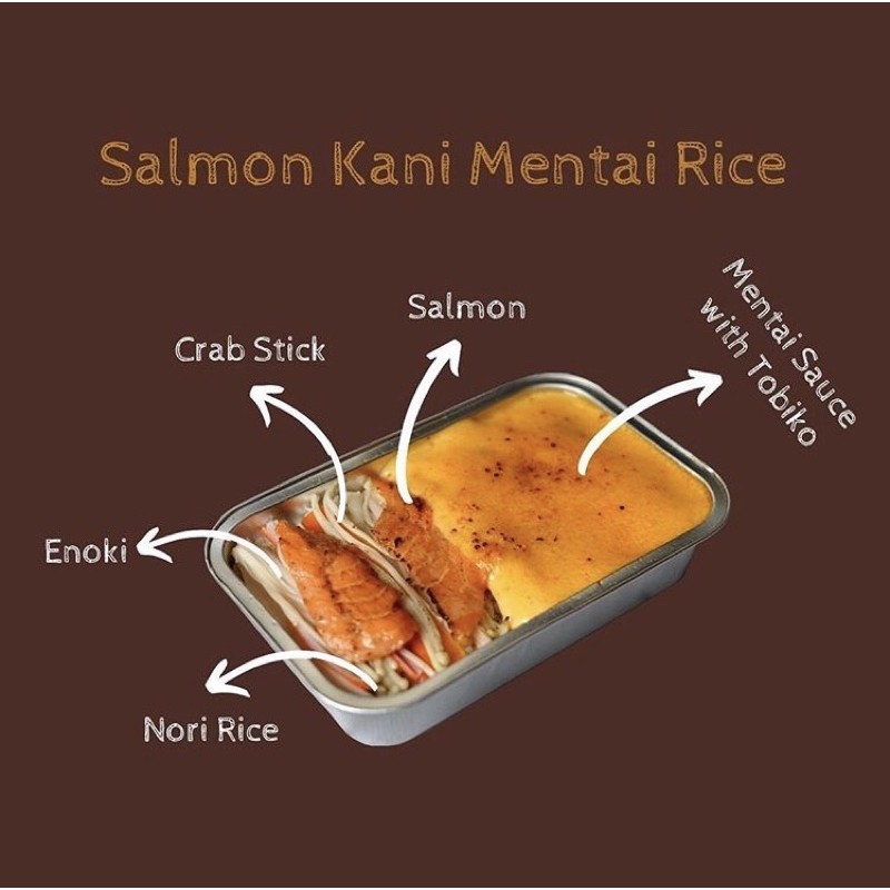 

Salmon kani mentai rice