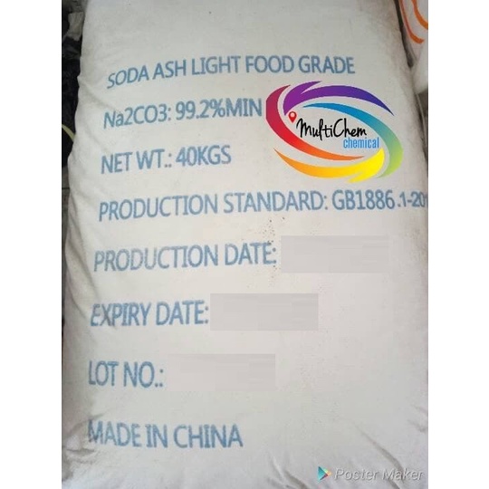 

SODA ASH LIGHT FOOD GRADE ex. CHINA. || 500 gr