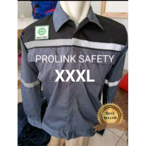 SERAGAM SAFETY JUMBO XXXL LEBAR DADA 65 CM