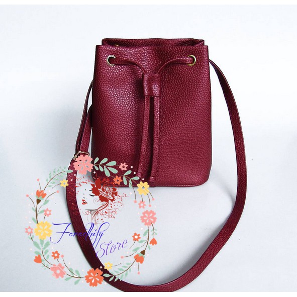 TAS SERUT - BAHAN KULIT SINTETIS - MERAH - BIRU - HITAM - ABU ABU