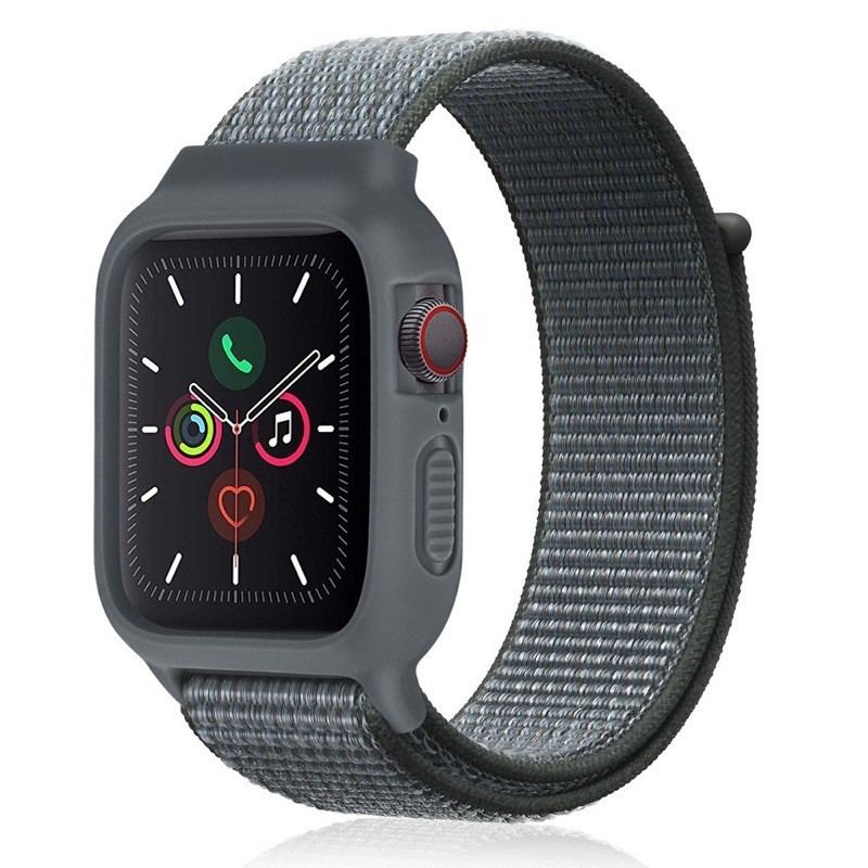 strap casing bumper full protection nylon loop kanvas  watch 5 6 42/44mm super 42/44