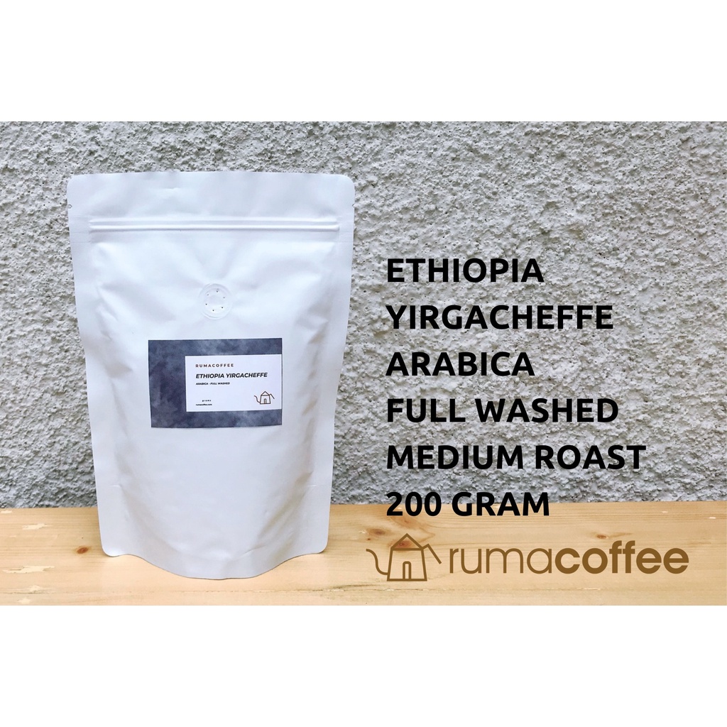 

Ethiopia Yirgacheffe Kopi Arabica Full Washed Coffee Rumacoffee